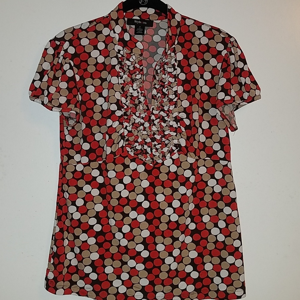 STYLE & CO Polka dot blouse